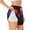 White, variant on Futuristic Red And Blue Bird Pattern Women's 2 in 1 Athletic Running Shorts High Waisted Workout Casual Gym Sweat Shorts with Comfy Liner Zipper Pockets-Medium