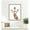 Sylvie Walnut, variant on Kate and Laurel Framed Canvas Wall Art Print Giraffe by Madeline Jeppesen, 18 x 24 Sylvie Natural Frame, Whimsical, Animal Art for Wall Decor