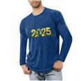 thumbnail image 1 of Blusas y camisas de manga larga con cuello redondo para hombre, deportivas, fitness, hogar, pijamas navideños estampados, camiseta de manga larga con cuello redondo, blusa de poliéster para hombre, 1 of 2