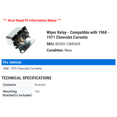 thumbnail image 2 of Wiper Relay - Compatible with 1968 - 1971 Chevy Corvette 1969 1970, 2 of 2