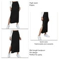 thumbnail image 1 of Slit Long Skirt, Bodycon Long Skirt Solid Color Elastic Easy Matching  For Vacation Green,Red,Brownness,Brown,Black, 1 of 6