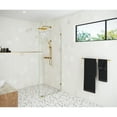 thumbnail image 2 of Glass Warehouse  32" x 86.75" Frameless Shower Door - Arched Single Fixed Panel Satin Brass Satin, 2 of 5