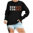 thumbnail image 2 of Sundey Fundey Football Sweatshirts for Women 2025 Long Sleeve Crewneck Football Season Sweatshirt Pullover Tops, 2 of 6