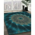 thumbnail image 3 of Ahgly Company Machine Washable Indoor Rectangle Transitional Deep Teal Green Area Rugs, 2' x 3', 3 of 7
