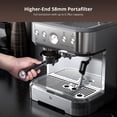 thumbnail image 2 of 15 Bar Automatic Machine – Milk Frother, Grinder, Italian ULKA Pump, 2.5L Water Tank, Brushed Stainless Steel, for Home & Office, 2 of 6