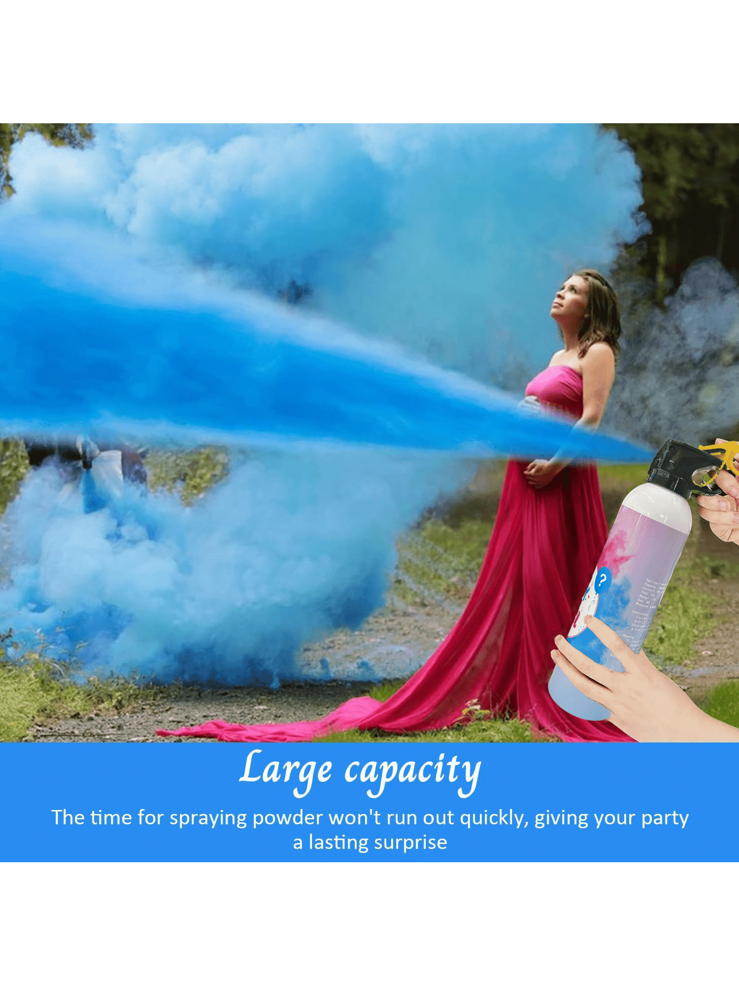 Microplushshop Gender Reveal Fire Extinguisher 2 Packs, 100% Biodegradable, Blue