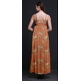 thumbnail image 3 of Bimba Rayon Bird Womenâ€™s Adjustable Spaghetti Strap Long Maxi Print Dress Bohemian-Medium, 3 of 5