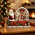 thumbnail image 5 of Santa Wooden Tabletop Picture Frame, Festive Desktop Family Photo Display Ornament 7.08"x5.9", 5 of 6