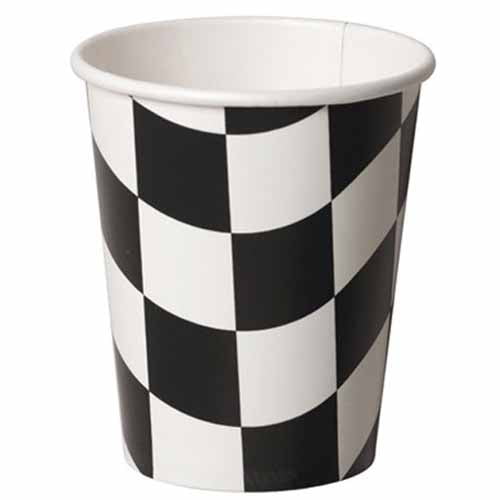 Checkered Flag Racing 9oz Paper Cups (8ct)
