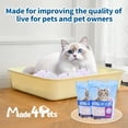 thumbnail image 6 of Made4Pets Cat Litter Crystals, Non Clumping No scooping Low Dust, Low Tracking, Lightweight, Dehydrates Waste, Lavender, 4 Packs, 6 of 7