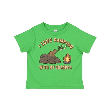 

Inktastic I Love Camping with My Grandpa Gift Toddler Boy or Toddler Girl T-Shirt
