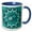 Blue/White, variant on 3drose, the Word Wow in Turquoise, 11oz Mug