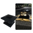 thumbnail image 3 of Lámpara de columnas de luz de poste solar Lámparas de cerca LED solares impermeables para exteriores para jardín y calle, 3 of 9