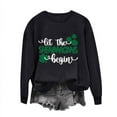 thumbnail image 2 of Tponi Womens Sweatshirts Crew Neck Top Long Sleeve Shamrock Multicolor Women S.T Patrick Day Shirt L, 2 of 4