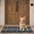 thumbnail image 4 of Bohemian Retro Floral Non-Slip Entryway Door Mat,Boho Indoor Decor Durable Low Plush Door Mat,Washable Welcome Rug for Patio Hallway Home Decor 16x47 Inches, 4 of 7