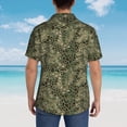 thumbnail image 6 of Fotbe Green Snake Skin Hawaiian Shirt for Men Unisex Summer Beach Casual Short Sleeve Cotton Linen Button Down Shirts-Large, 6 of 9