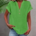 thumbnail image 2 of Women's Summer V Neck Casual T Shirt Everyday Wear Solid Color Design Easy To Pair With Jeans And Chinos Versatile Top All Occasions, 2 of 2