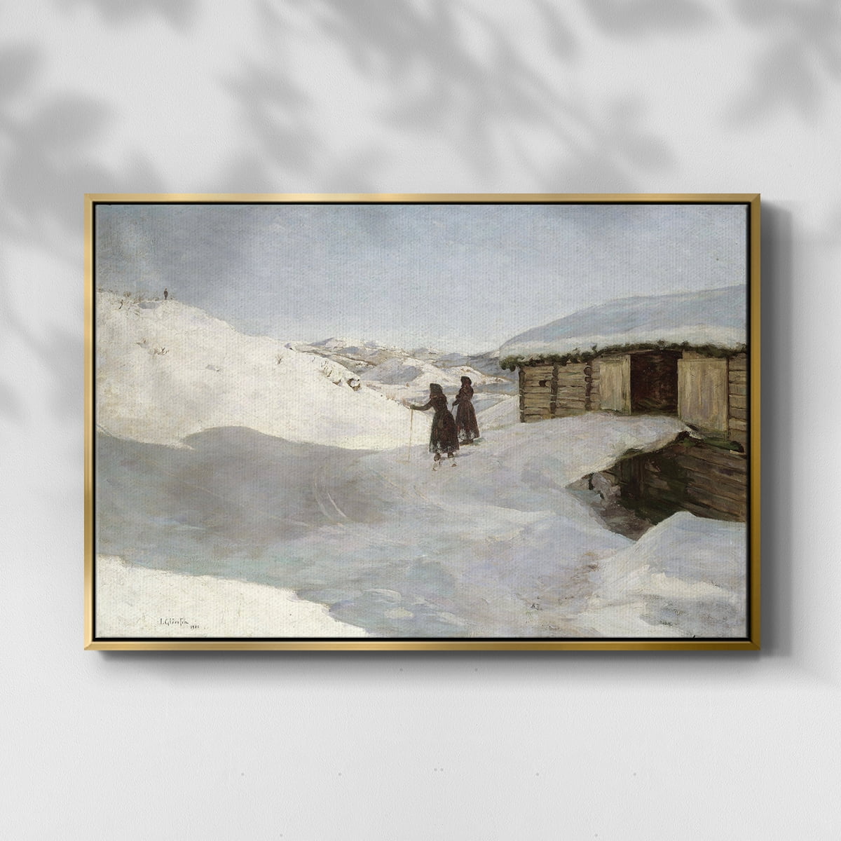 Vintage Landscape-CCLXXII By Wexford Home Framed in Gold Wood Gallery Wrapped Canvas 17 in. x 25 in.
