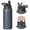 Black-1, variant on Modern 18 oz Insulated Stainless Steel Water Bottle with Straw & Cleaning Brush , Leakproof, BPA-Free, 304 Stainless Steel, Wide Mouth, Travel Mug for Car, Gym, Office