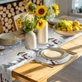 thumbnail image 6 of Round Woven Placemats set of 8, Snowman Christmas Washable&Heat Resistant Plastic Wipeable Placemats for Round Table Gray Winter Snow Scenery Kitchen Dining Table Decor, 15in,, 6 of 9