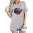thumbnail image 1 of T-shirts à Manches Courtes pour les Femmes à la Mode Femmes Été Tops 2023 Femmes Mode Décontractée Impression Col Rond Manches Courtes T-shirt Pull Tops, 1 of 4