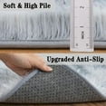 thumbnail image 4 of ASPILLOW 9x12 Fluffy Rug for Room,Non Skid Plush Indoor Home Decor Rug,Modern Shaggy Fuzzy Rugs for Living,Tie-dye Silver GrayRoom, 4 of 6