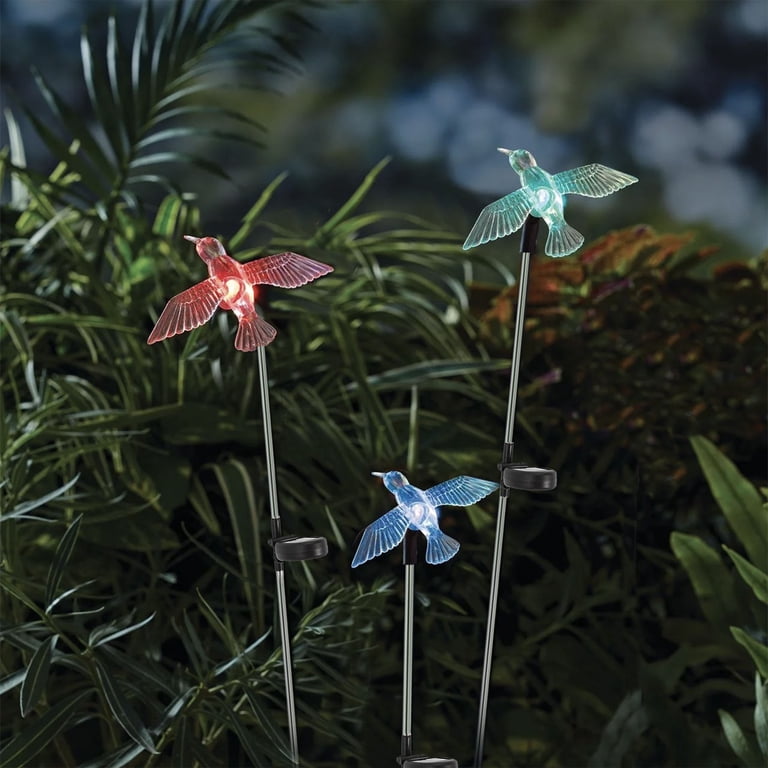 Mainstays Solar Powered Color Changing LED Hummingbird Acrylic