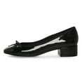 thumbnail image 2 of FSJ Women Round Toe Bowknot Strap Pumps Slip on Block Low Heels Comfortable Shopping Dress Shoes Size 8 Black, 2 of 5