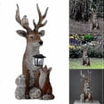 thumbnail image 2 of Solar Garden Light Outdoor Decor Deer Statue With Solar Light Hand Painted Animals Resin Decoration, 2 of 5