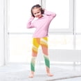 thumbnail image 5 of Girl's Legging Full-Length Colorful Print Tights For Dance Gym Everyday Wear Abstract Retro Background, 5 of 8