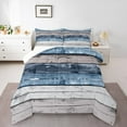 thumbnail image 2 of Erosebridal Blue Gray Rustic Bedding Twin Comforter Set, Retro Lodge Cabin Farmhouse Down Comforter Breathable 2-Piece, 2 of 8
