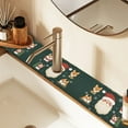 thumbnail image 2 of Yayeee Faucet Mat for Kitchen Sink 30" Diatomite Long Splash Guard Pad, Green Christmas, 2 of 7
