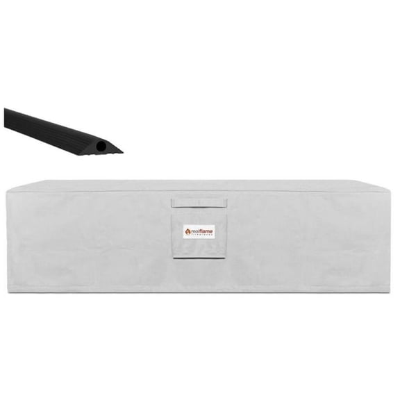 Home Square 2-Piece Set with Large Fire Table Protective Cover & Hose Cover