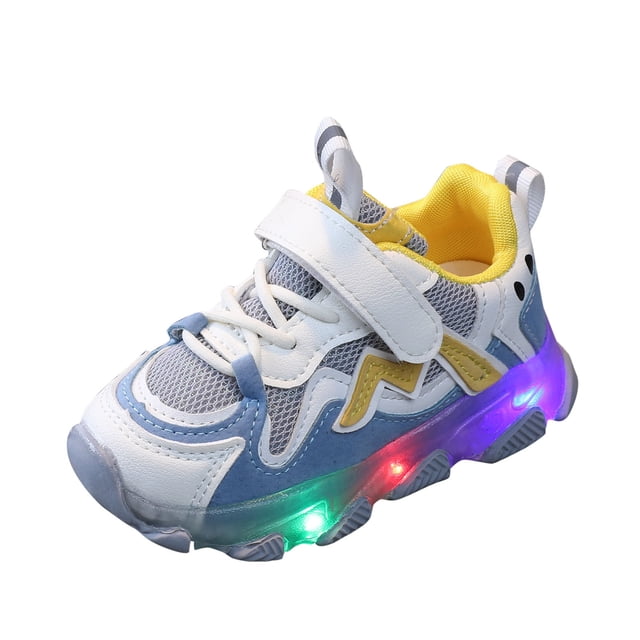 Birdeem Children Kids Baby Girls Led Light Luminous Running Sport Shoes Mesh Sneakers