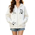 thumbnail image 2 of KHONTS Women's Y2k Zip up Cute Graphic Hoodies Casual Cartoon Harajuku Clothes Oversize Streetwear Jacket White XL, 2 of 4