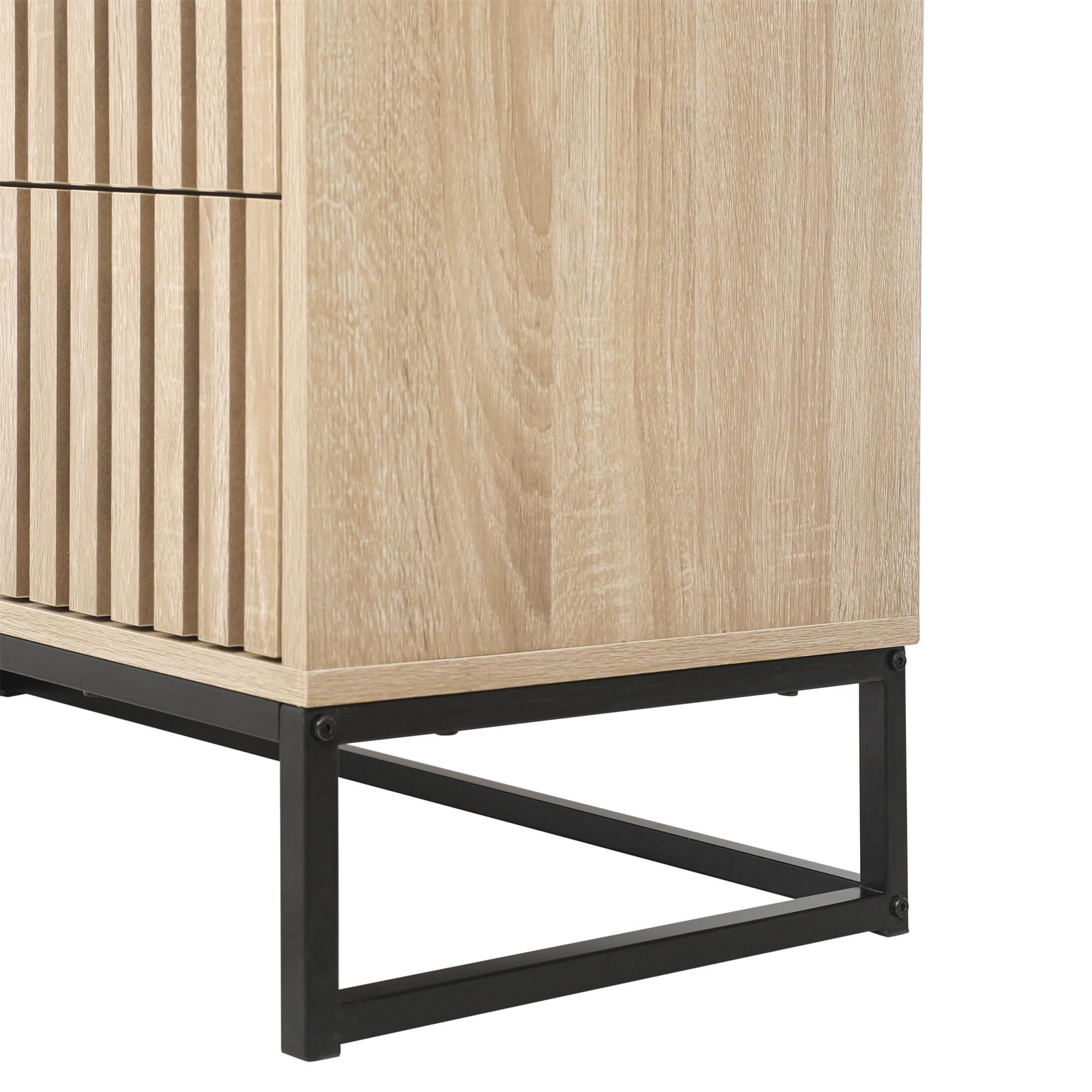 Spaco Accent Storage Cabinet, Sideboard Cabinet with 3 Drawer, Adjustable Shelf for Living Room, Bedroom, Dining Room, Study, Natural Spaco Accent Storage Cabinet, Sideboard Cabinet with 3 Drawer, Adjustable Shelf for Living Room, Bedroom, Dining Room, Study, Natural