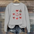 thumbnail image 2 of Lorytime Christmas Kids Sweatshirt for Toddler Girl Boys Bow Printed Shirt Crew Neck Long Sleeve Pullover Festive Tops Gray, 2 of 3