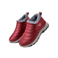 thumbnail image 3 of UKAP Mens Comfortable Slip On Snow Boots Work Breathable Lightweight Fuzzy Winter Shoes Red 7, 3 of 6