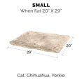 thumbnail image 2 of FurHaven Pet Products Long Faux Fur & Velvet Water-Repellent Pet Blanket for Dogs & Cats - Taupe, Small, 2 of 12