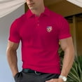 thumbnail image 5 of Floral And Flag Pattern Men's Polo Shirt 14 Colors, 5 of 16