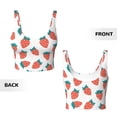 thumbnail image 4 of Yiaed Strawberries Print Ladies Waistcoat Women Sports Vest Vest Sports Women Sports Top Yoga Vest for women-Small, 4 of 8