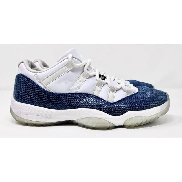 Ni - ke Ni - ke Air Jordan XI 11 Low Navy Snakeskin 2019 Retro CD6846-102 sz 8.5