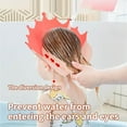 thumbnail image 6 of Trianu Baby Shower Cap Waterproof Shampoo Hat for Children Toddler Girls Boys Adjustable Silicone Bathing Crown, Red, 6 of 8