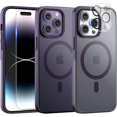 thumbnail image 1 of TAURI Funda Magnética 5 en 1 para iPhone 15 Pro Max [Protección contra Caídas de Grado Militar] con 2X Protector de Pantalla + 2X Protector de Lente de Cámara, Transparente Slim Fit para iPhone 15 Pro, 1 of 4