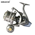 thumbnail image 3 of DEUKIO New Long Shot Jigging Spinning Reel 8000 10000 12000 Series 8+1BB Surf Fishing Reels 44LB Max Drag Saltwater Big Reel, 3 of 10