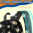 thumbnail image 5 of Pioneer Flower Floral Print Pattern 17" School Backpacks for Teens,Waterproof Oxford Fabric,S-Shape Padded Straps for School,Travel,Hiking,Camping, 5 of 5