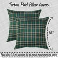 thumbnail image 6 of Green Tartan Plaid Throw Pillow Covers 18x18 Set of 2 Green Christmas Plaid Outdoor Pillows Traditional Christmas Decor for Living Room Couch Sofa, 6 of 6