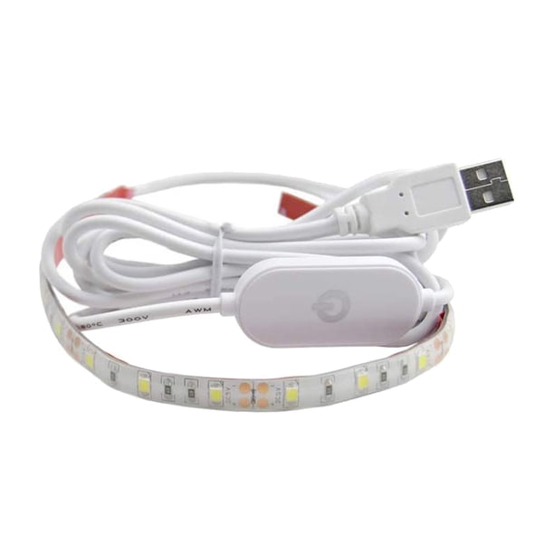Kearding Tira de luces LED para máquina de coser con interruptor táctil, suministro USB autoadhesivo, lámparas de noche ajustables de 5V, armario de Iluminación navideña Tipo 2 Kearding HA025951-02