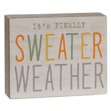 

CWI Gifts Sweater Weather Wood Block