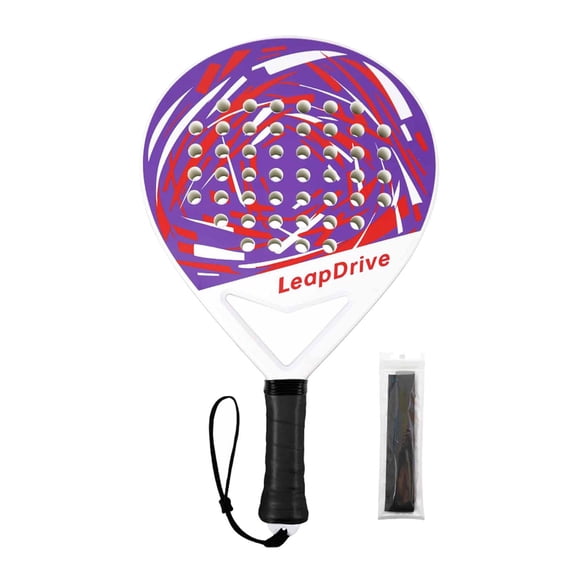 harper Padel Racket Paddle Tennis Racquet Comfortable Grip with Grip Tape Padel Racquet White Purple